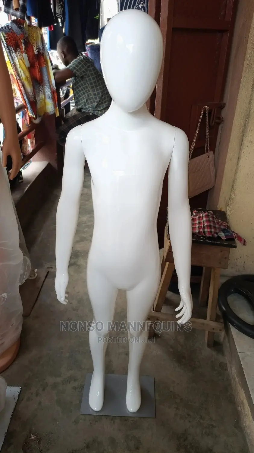 Age 5 To 12 Years Glossy White Faceless Kids Mannequins