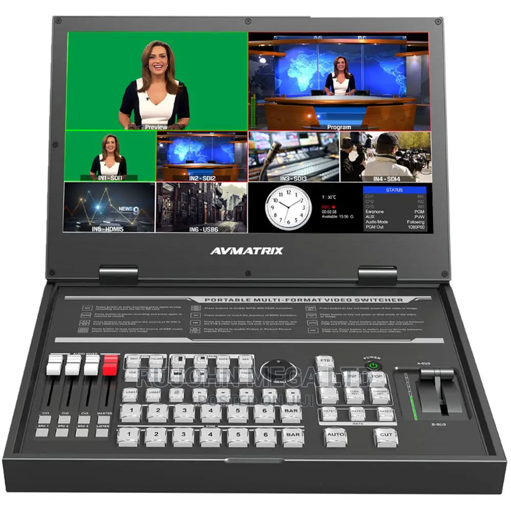 Avmatrix Pvs0615u
6-Channel Sdi/Hdmi 4kswitcher 15.6"Screen