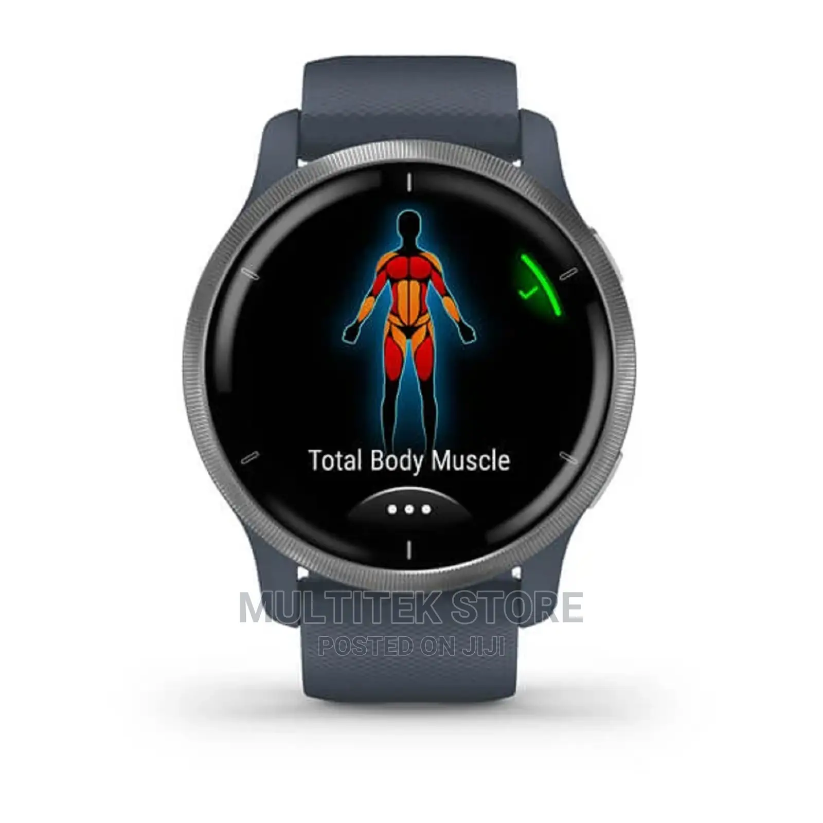 Garmin Venu 2 Silver Stainless Steel Bezel With Siliconeband