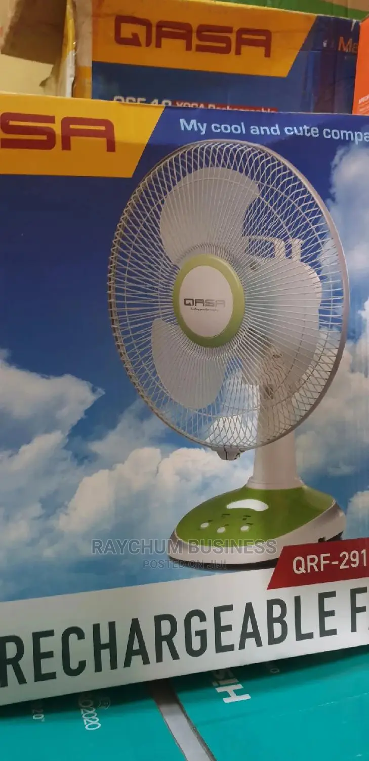 Qasa Table Rechargeable Fan With Led Light