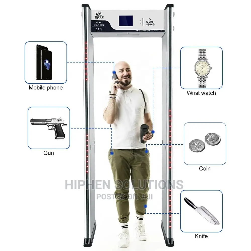 Security 6 Zones Walk Through Archway Metal Detector