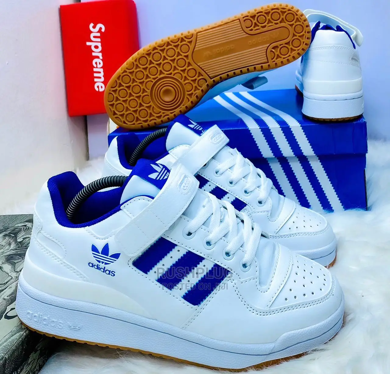 Adidas Low Forum Blue Stripes Sneakers
