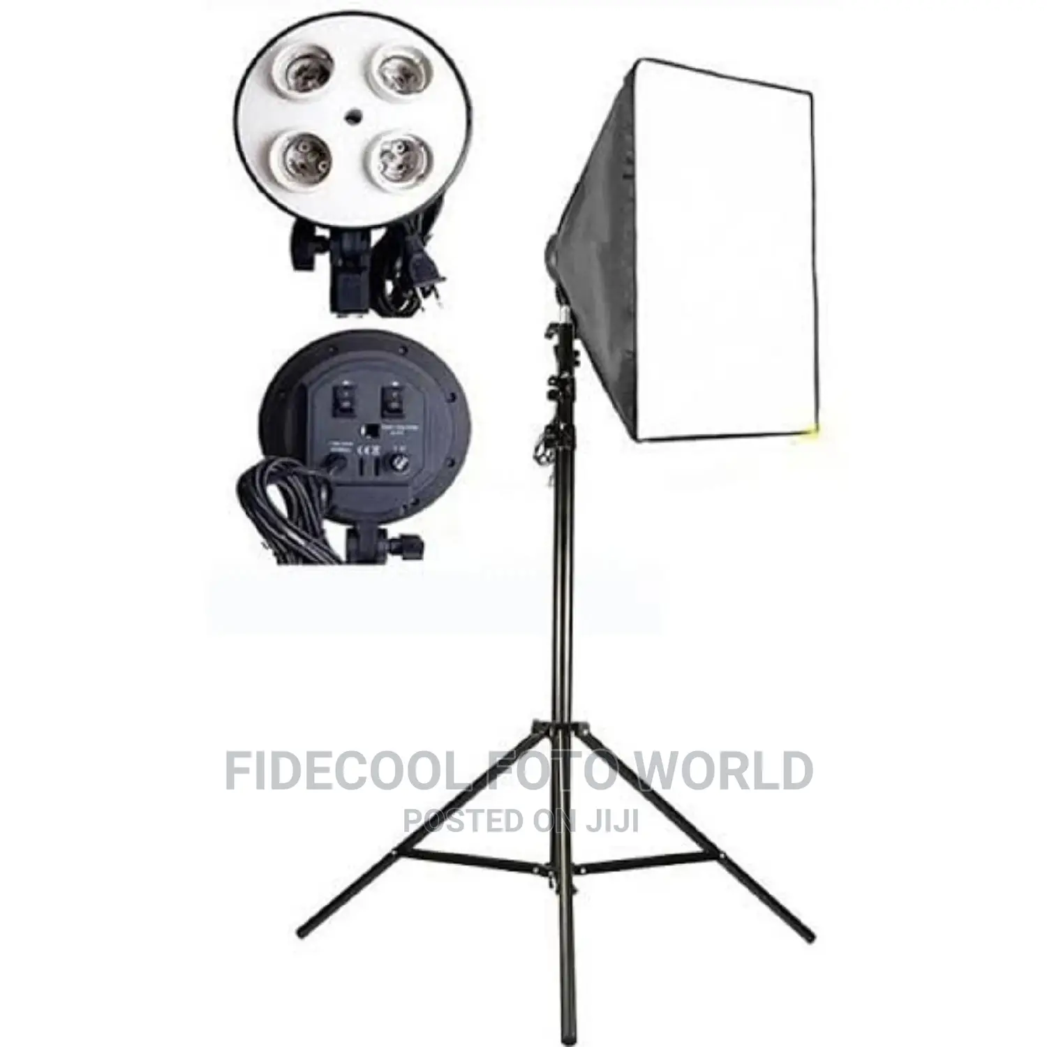 Four Bulb Light With Softbox and Stand