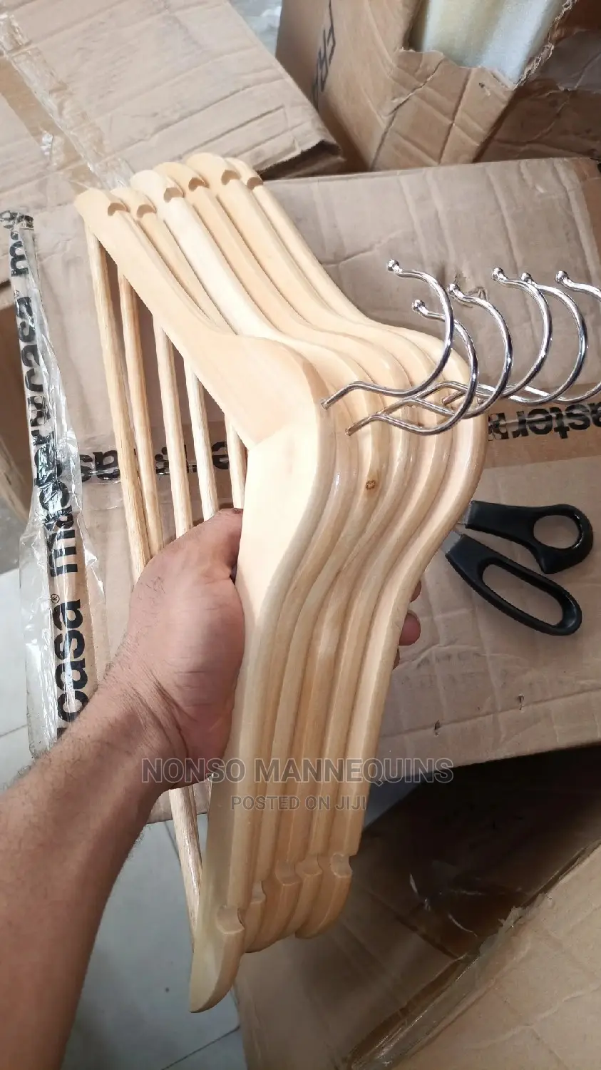 Clean Brand New Wooden Clothes Hangers