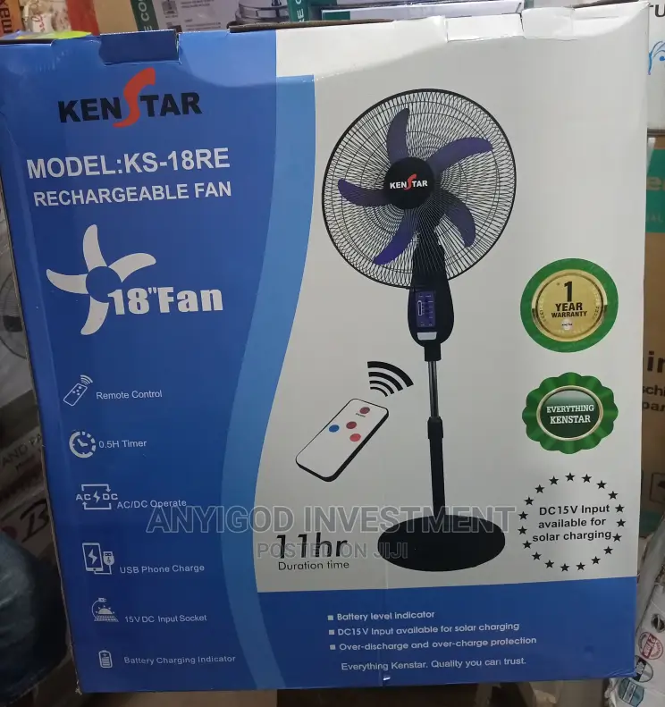 Kenstar Rechargeable Standing Fan 18"