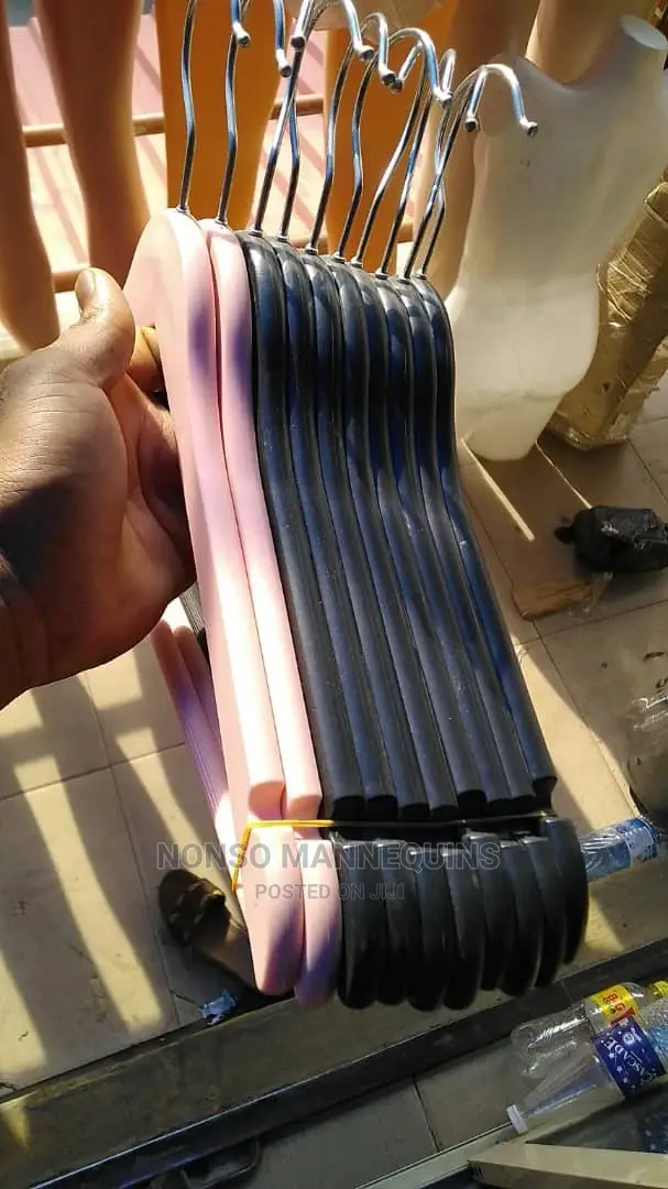 Pink or Black Wooden Clothes Hangers