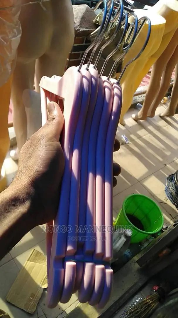Pink or Black Wooden Clothes Hangers