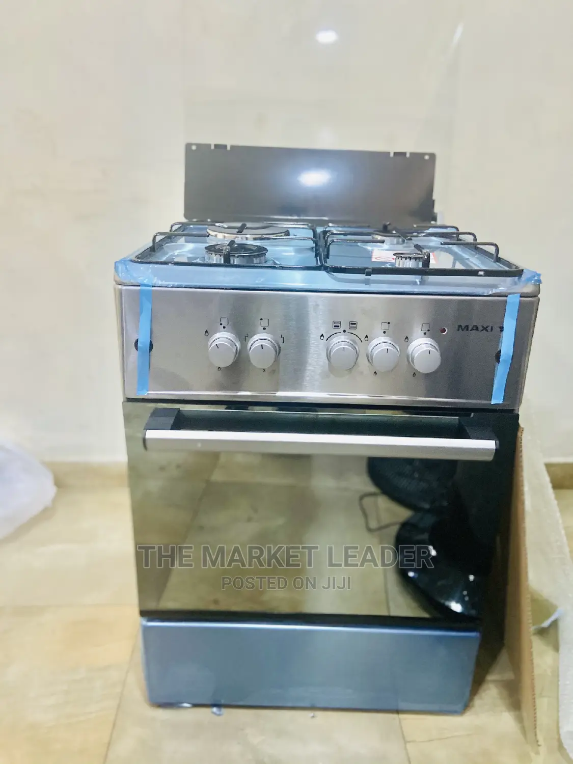 Maxi Gas Cooker 60*60 3gas + 1electric Inox