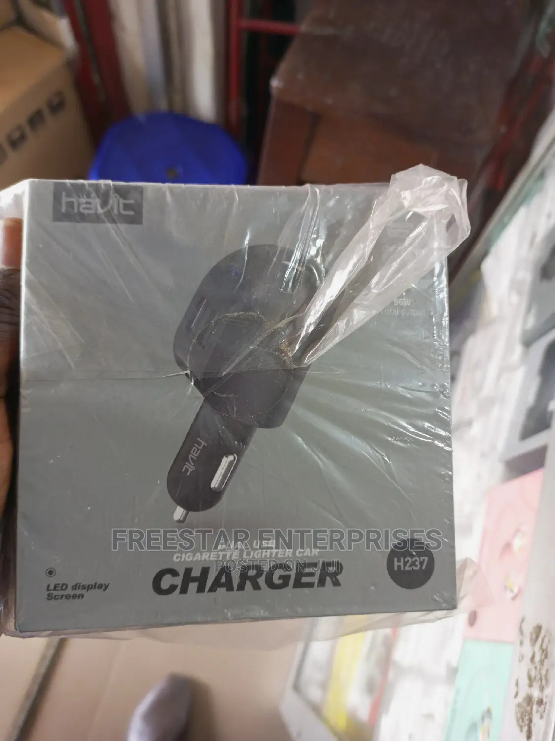 Havit Car Charger With Car Light Smoke and 2 USB. Havit H237