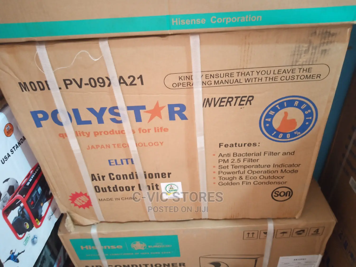 Polystar 1hp Split Inverter Air Conditioner With Kit