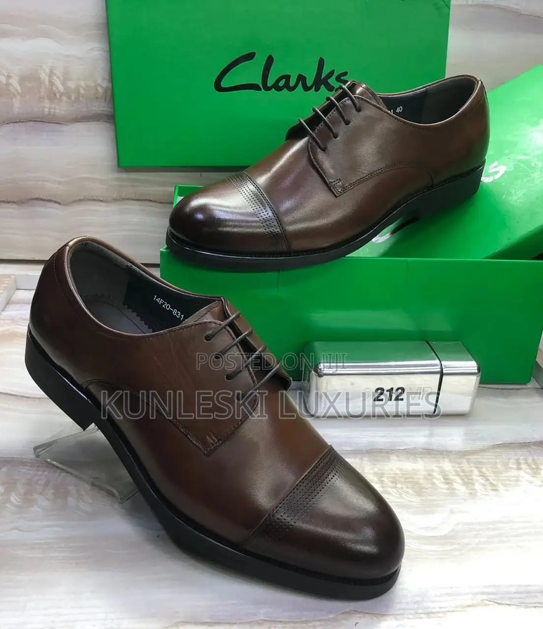 Original Clarks Men Leather Shoe Available