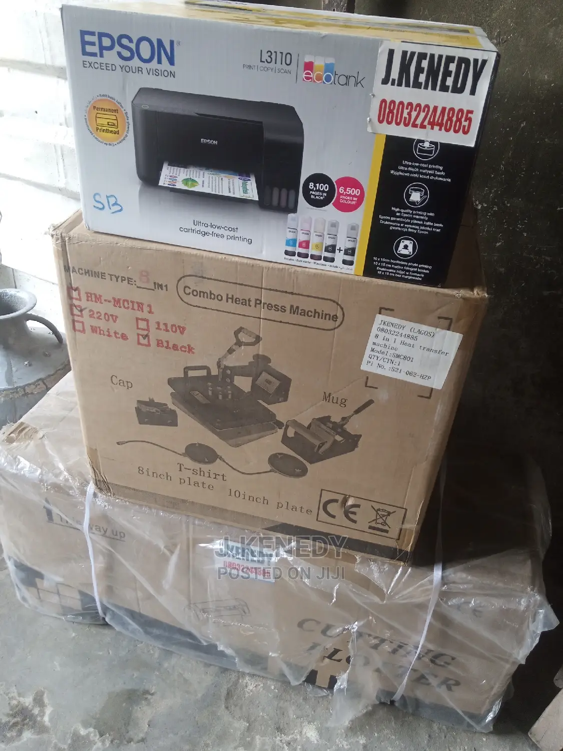 Complete Package , Sublimation Printer,8 In1 Press, Plotter