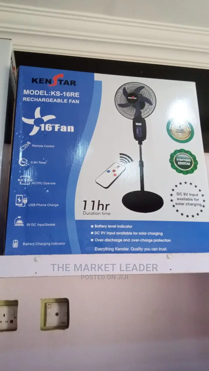 Kenstar Rechargeable Standing Fan 16" - Ks-16re