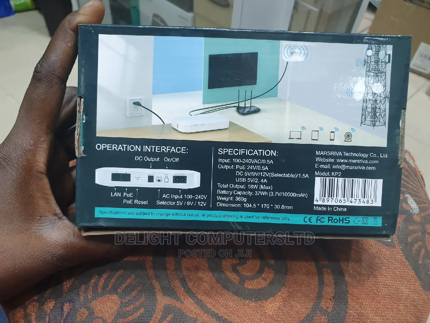 Smart Mini Dc Ups for Router 18w 10000mah