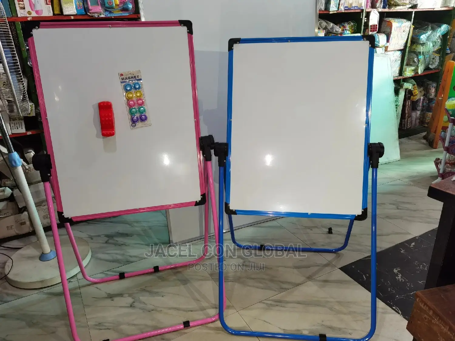 Standing Whiteboard With Pink or Blue Frame