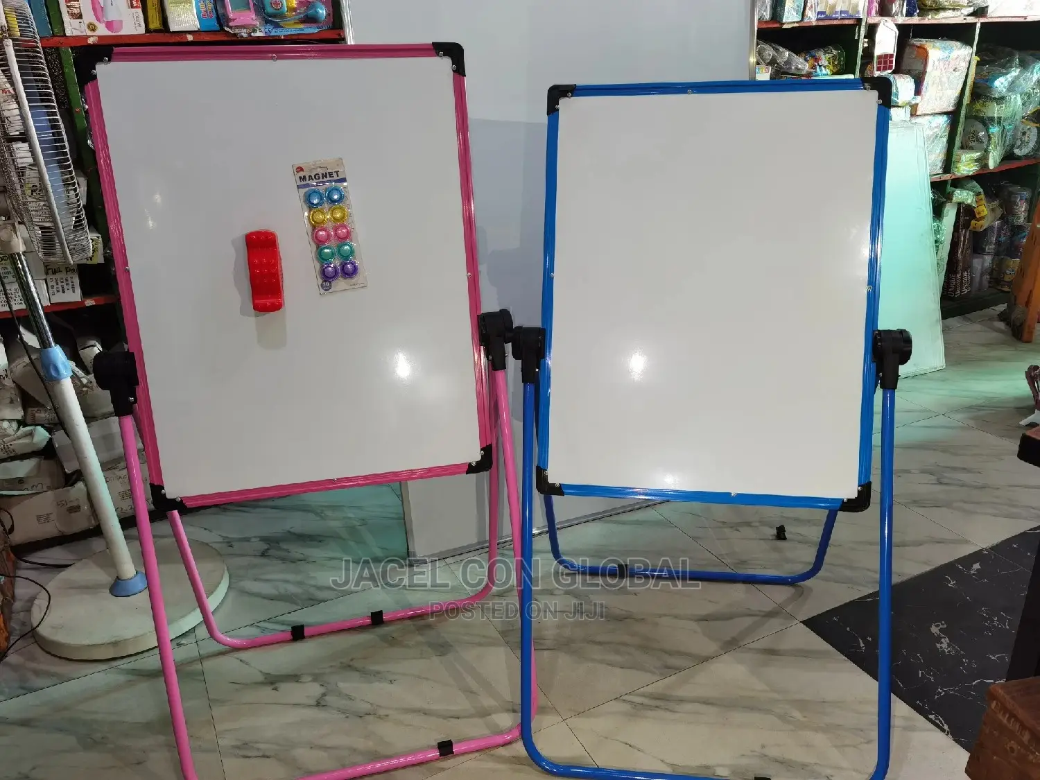 Standing Whiteboard With Pink or Blue Frame