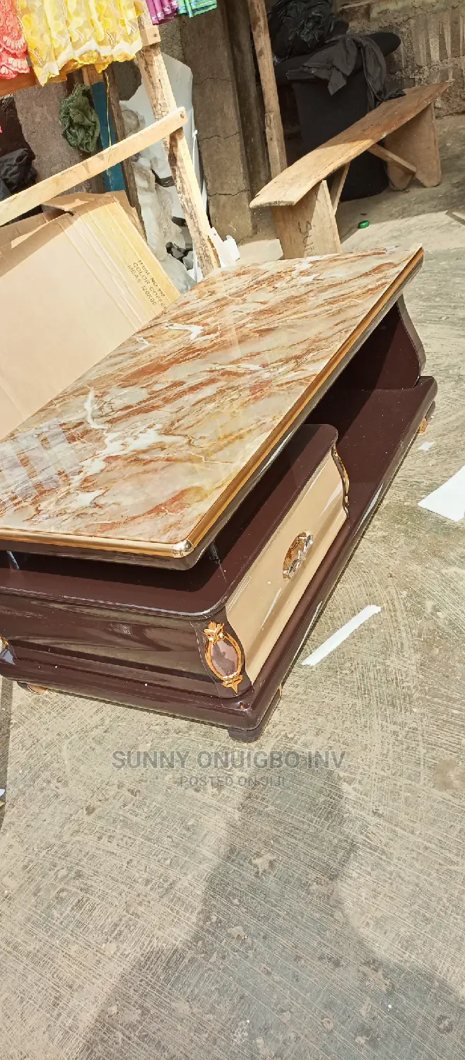 Brown Royal Marble Center Table