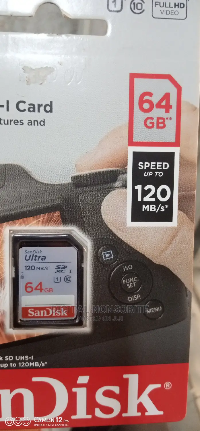 64gb 120mb/S Sandisk Ultra Sd Memory Card Class 10