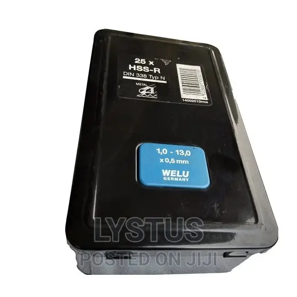 WELU Germany (25 Piece) 1-13 X 0.5mm HSS-R DIN 338 Metal Dri