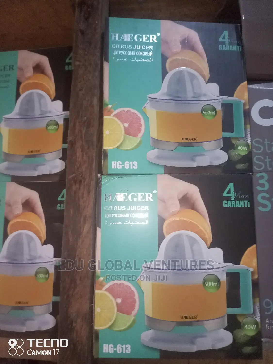 Haeger Citrus Juicer HG-613 40watts,500ml Capacity.