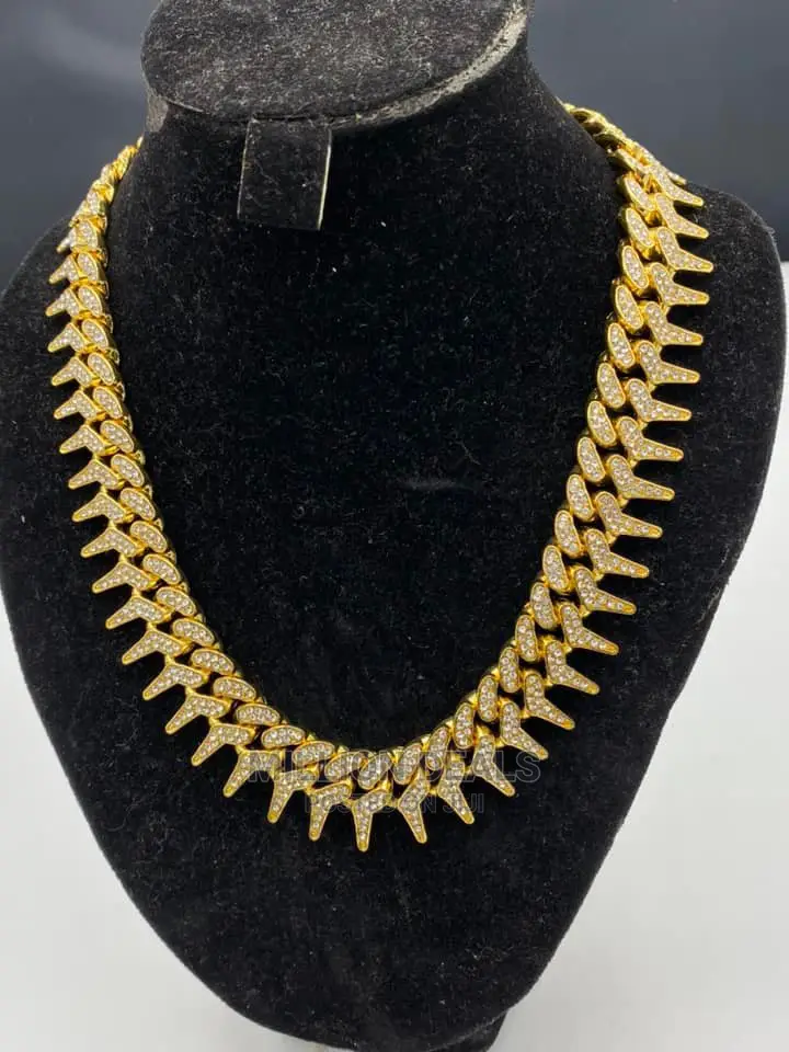 Iced Hip Hop Men's Tennis Choker Necklace Gold