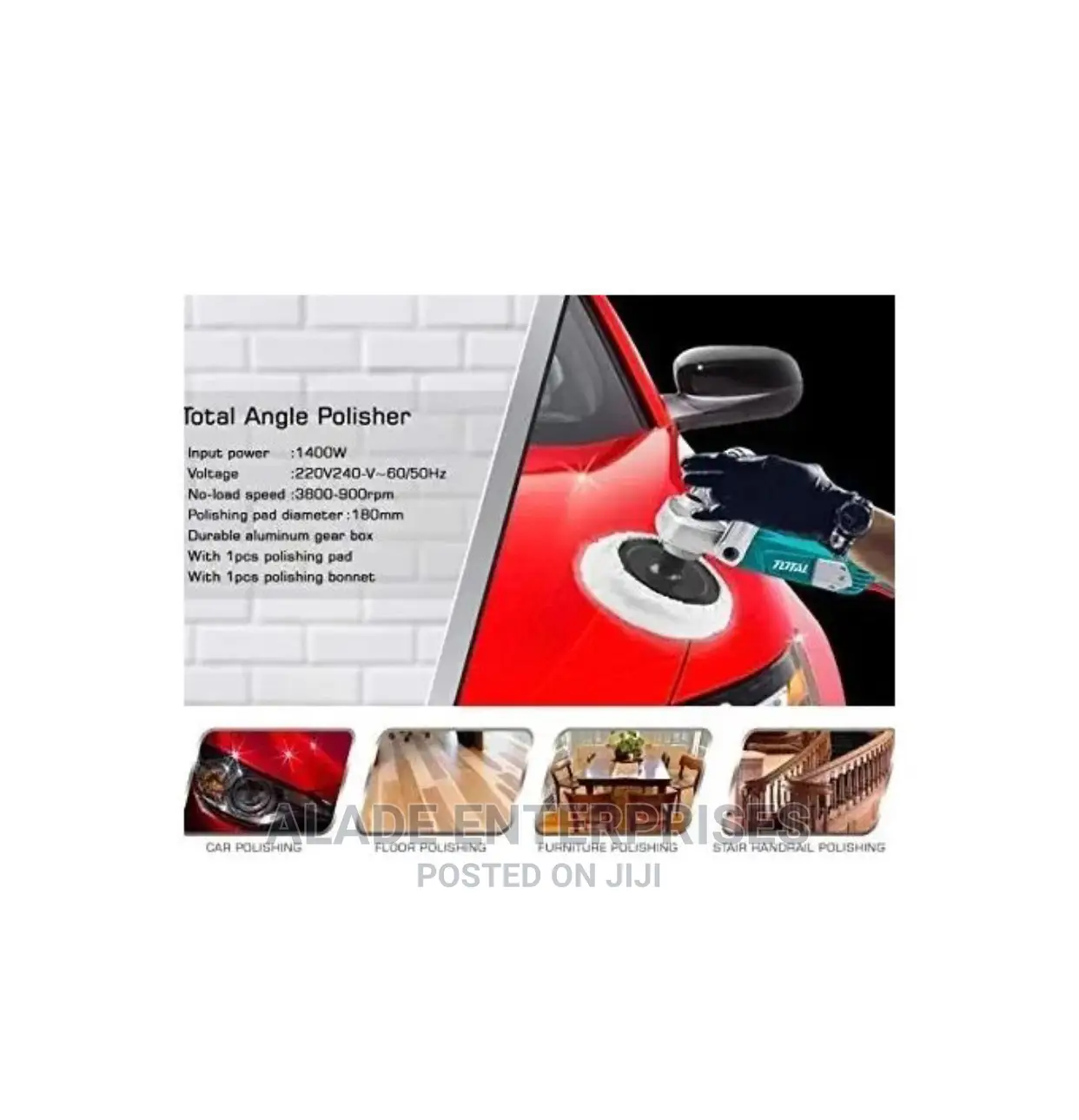 TOTAL 1400W Car Angle Polisher / Buffing