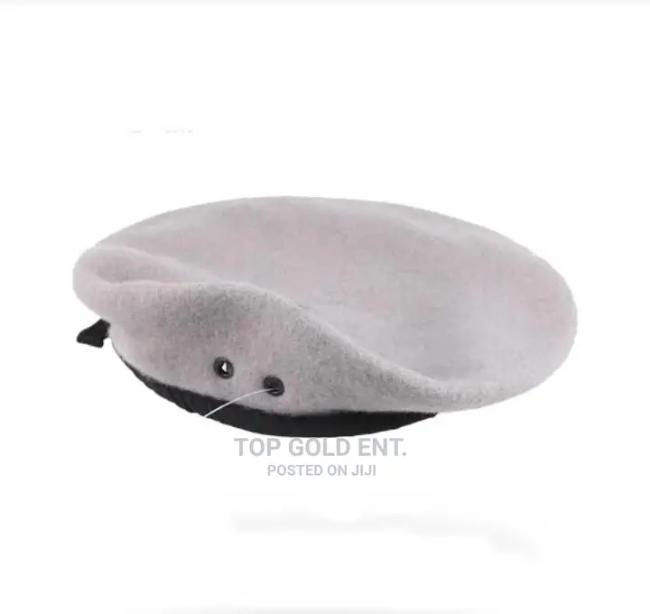 White/Red Beret Cap