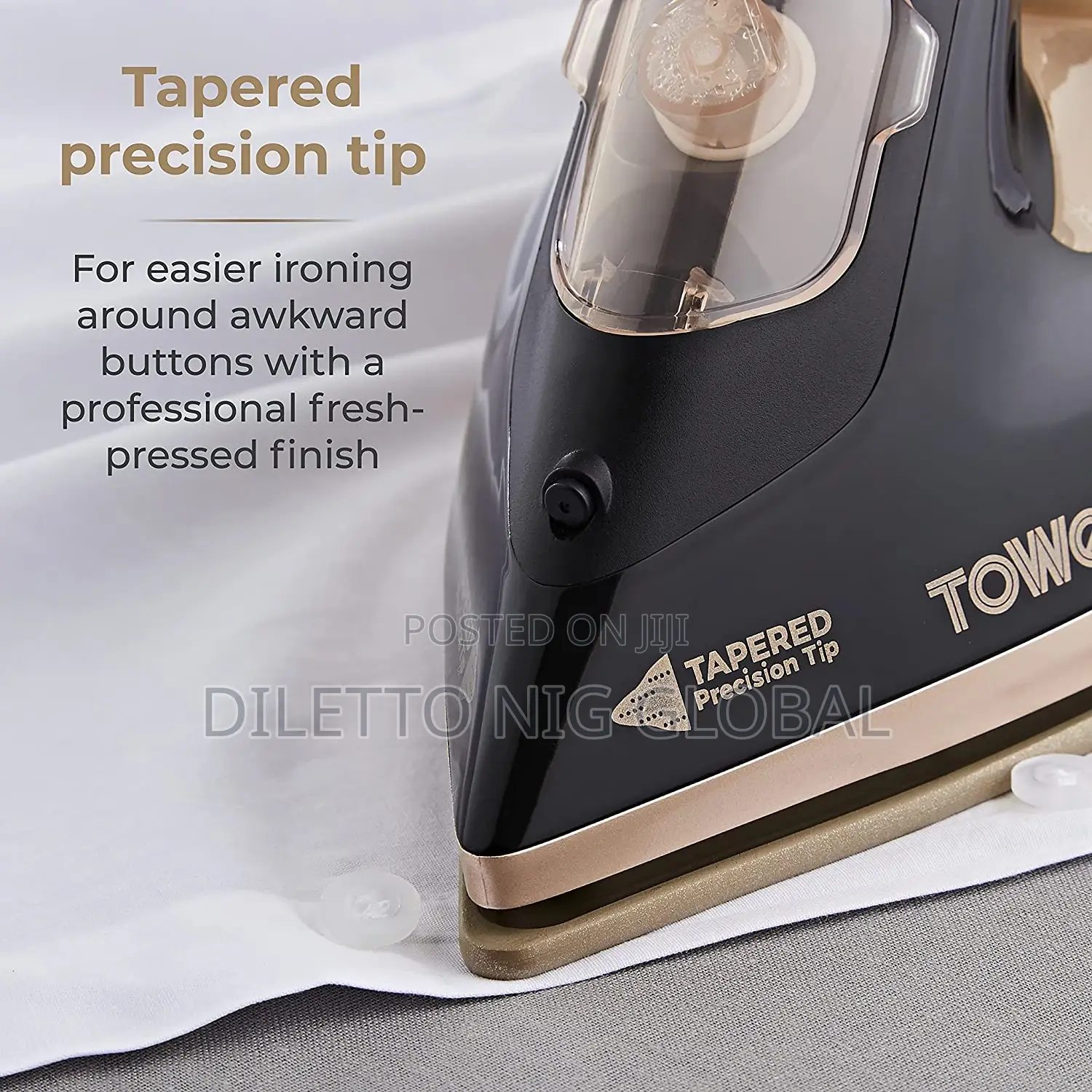 Tower Ceraglide Steam Iron With Ceramic-Coated Soleplate