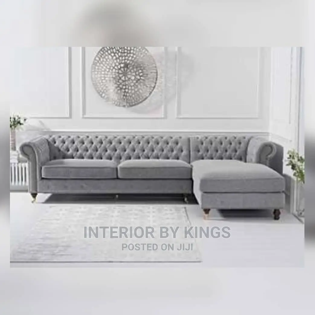 L-Shaped Chesterfield Sofa Can Come in Colors