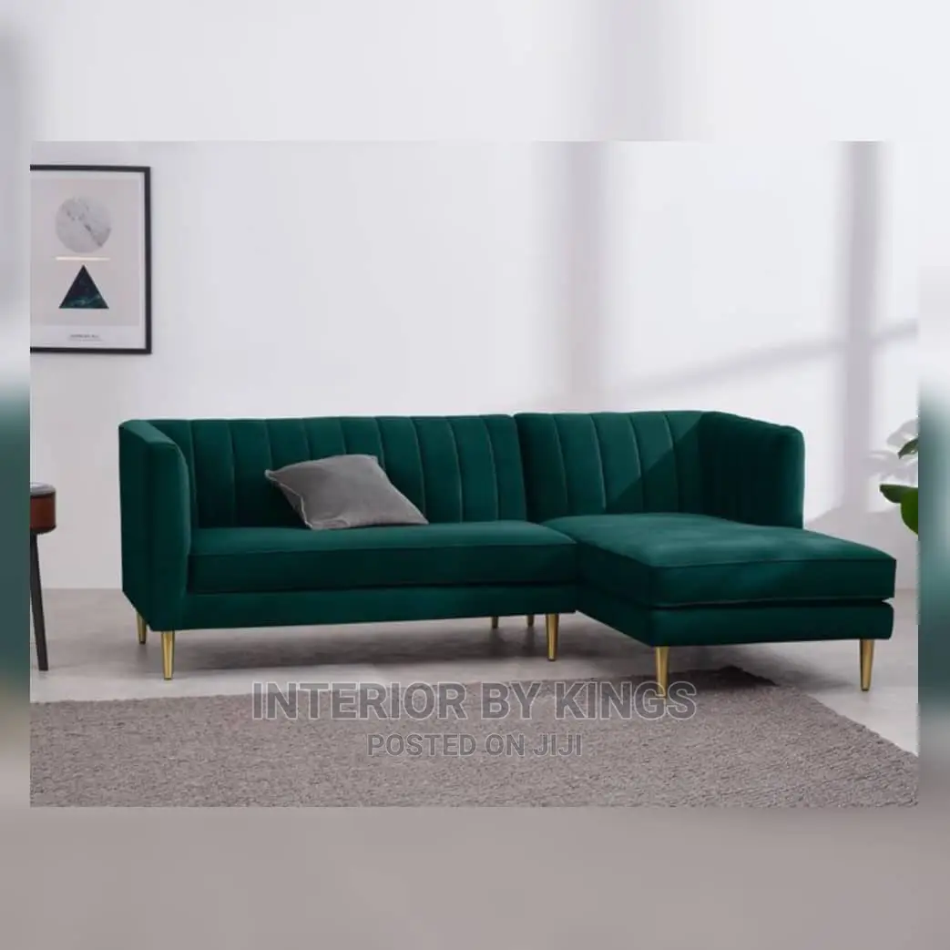 L-Shaped Fabric Sofa Can Come in Colors