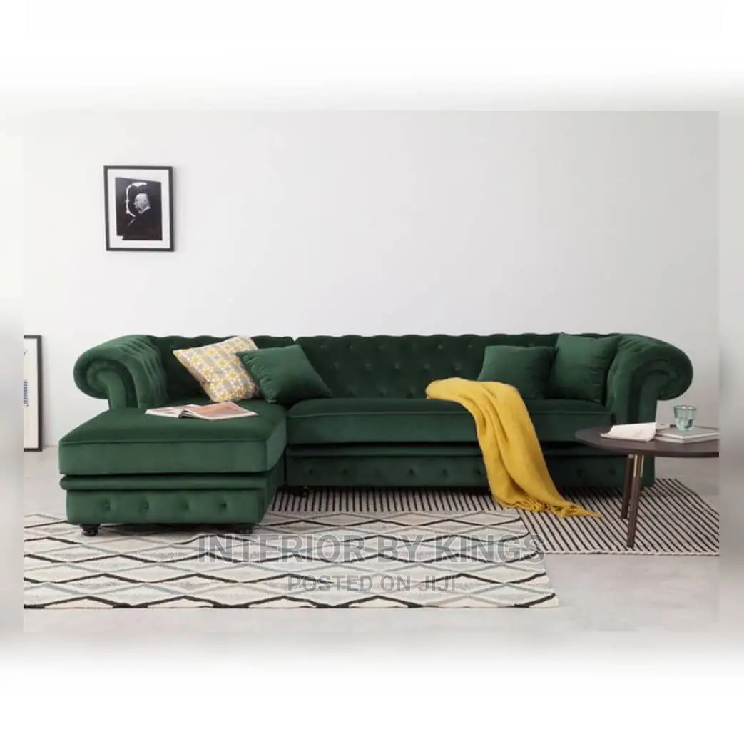 L-Shaped Chesterfield Sofa Can Come in Colors