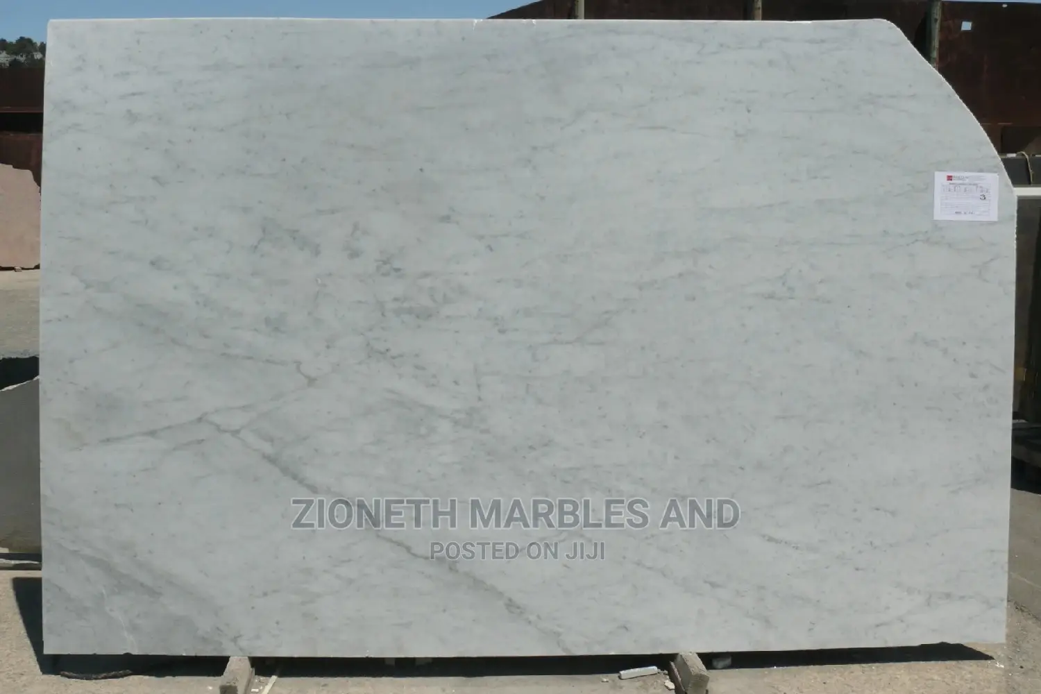 Italian Antonio White Marble Slab