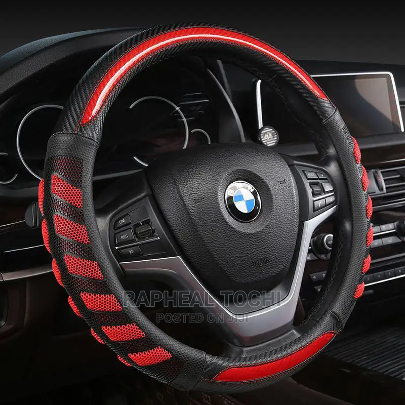 Leather and Diamond Steering Wheel Cover