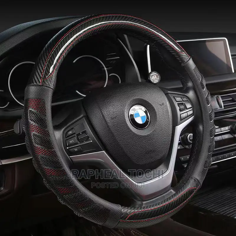 Leather and Diamond Steering Wheel Cover