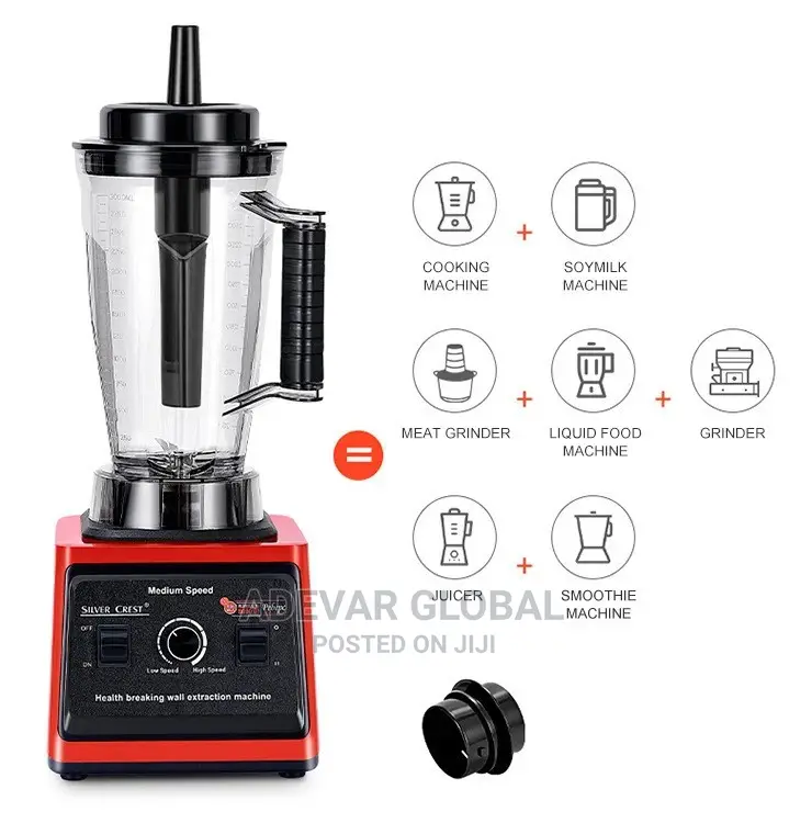 Silver Crest 3L 2 Jars Cups 8000 Watts Heavy Duty Blender