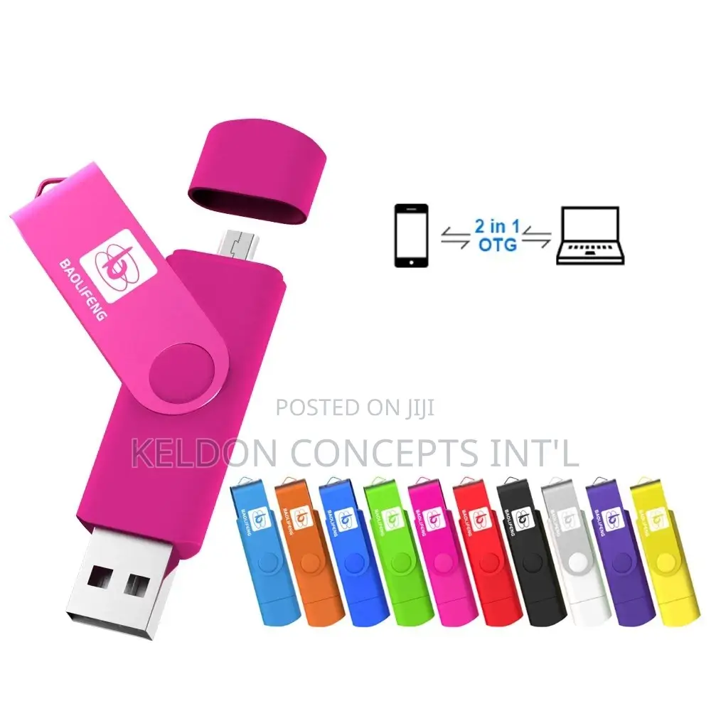 2 in 1 Otg Usb Flash Drive 8gb, 16gb Moq: 50pcs Above