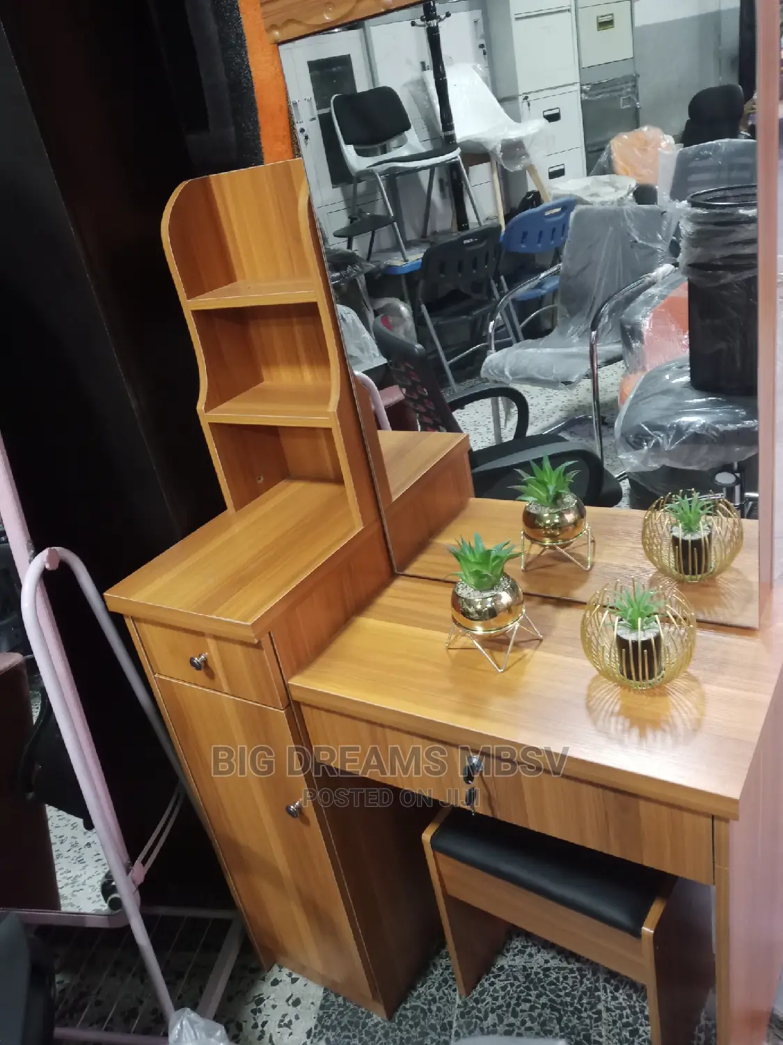 Wooden Shelve Mirror
