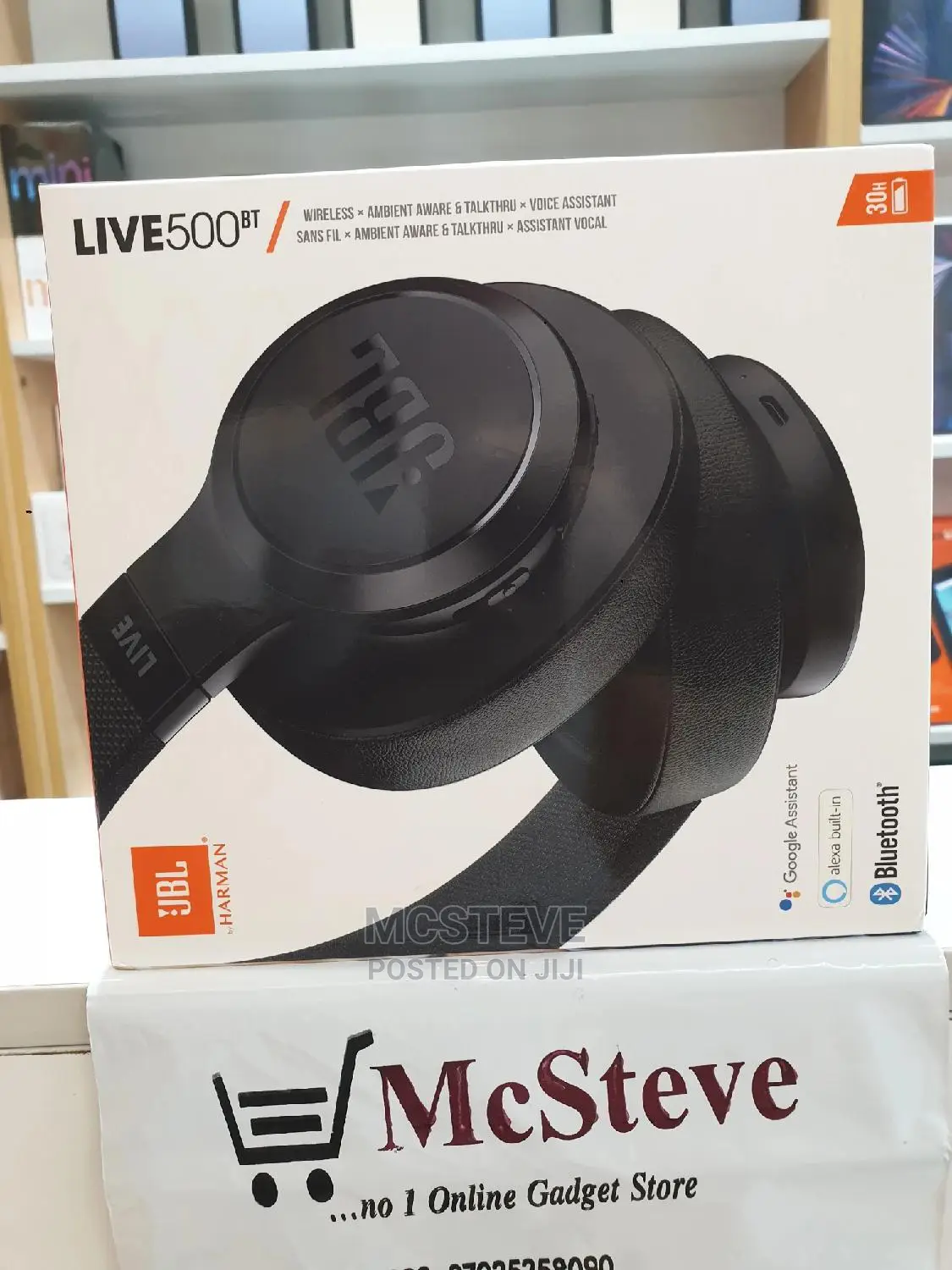 JBL Live 500BT Wireless Over-Ear Headphones