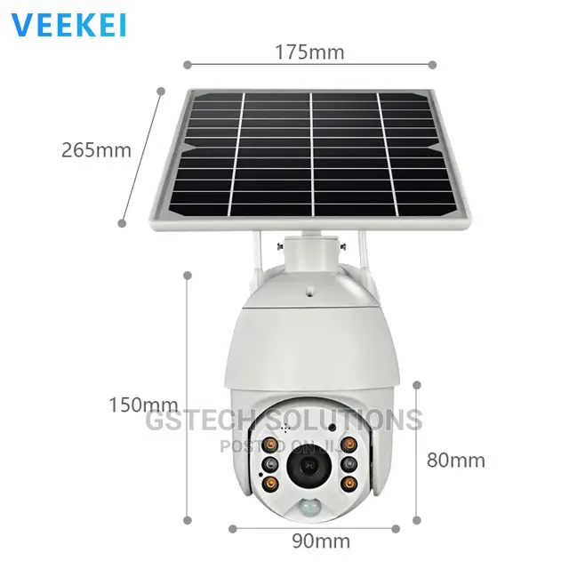 Solar Powered 4g Sim PTZ CCTV Camera Wireless Connection