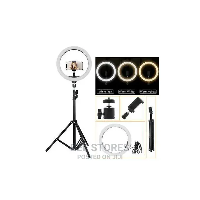 18 Inches Led Ring Light With Tripod Stand + Remote Control