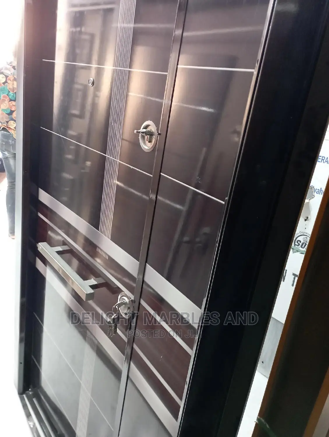 Quality Turkish Single Swing Steel Security Entrance Door.