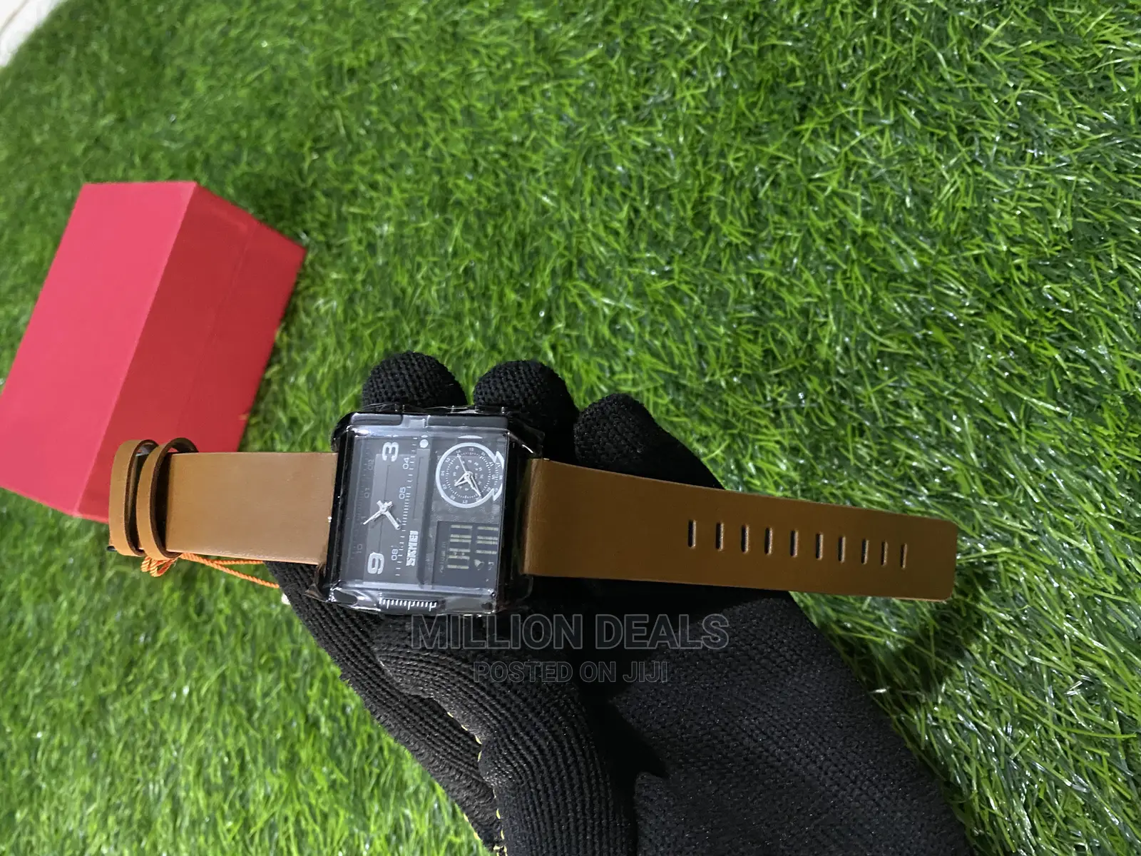 Leather Strap Double Timer Men’S Wrist Watches