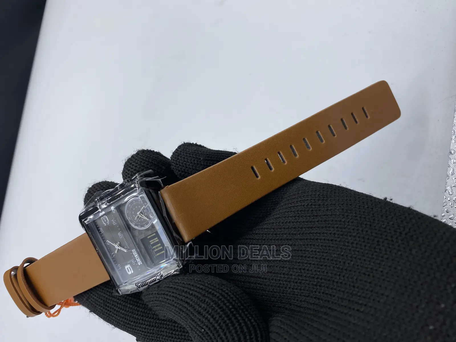 Leather Strap Double Timer Men’S Wrist Watches