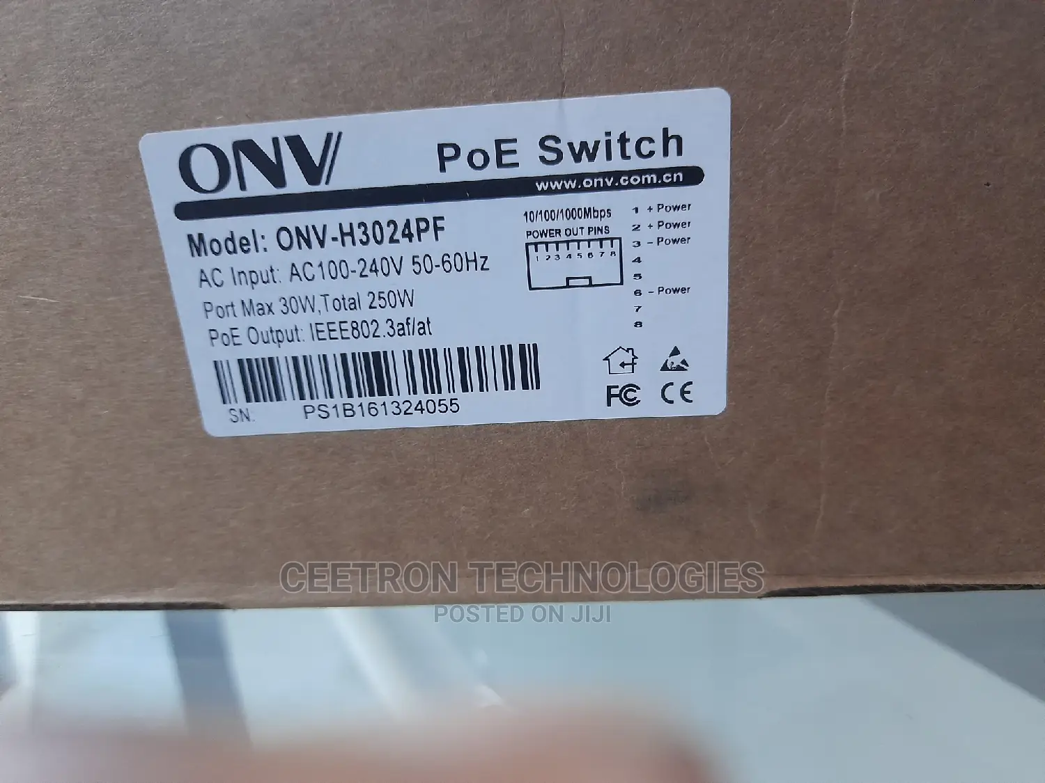 ONV:H3024PF Umanaged Poe Switch With 24 10/100/1000