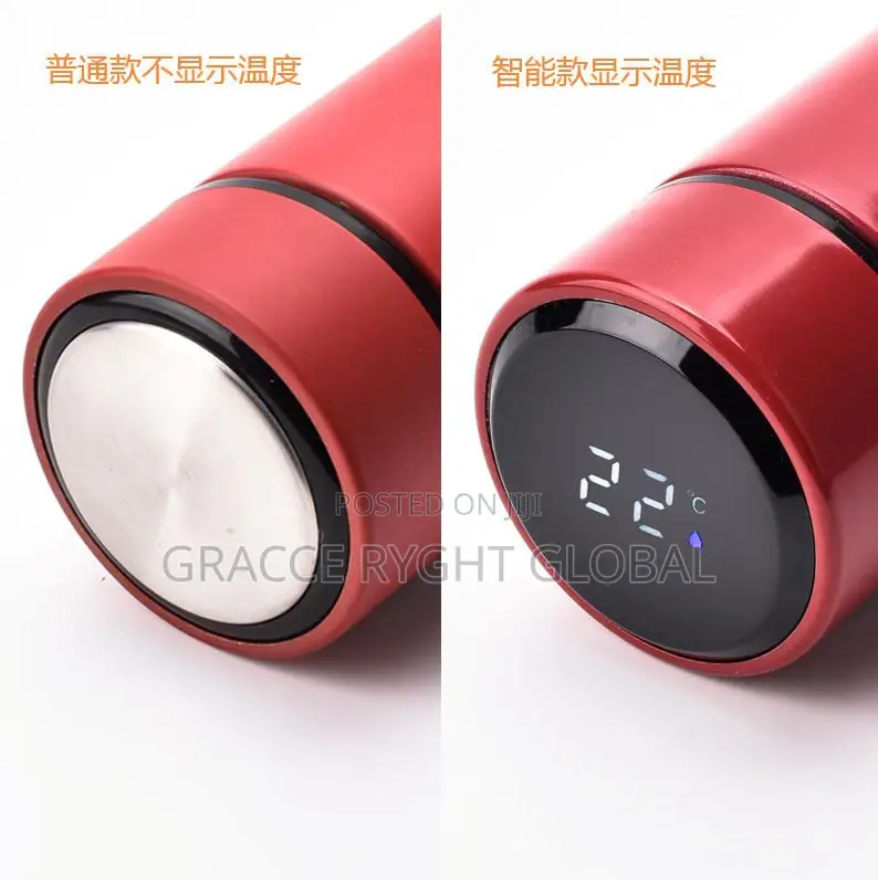 Portable Flask With Thermometer