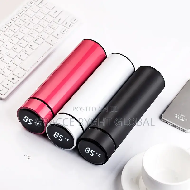 Portable Flask With Thermometer