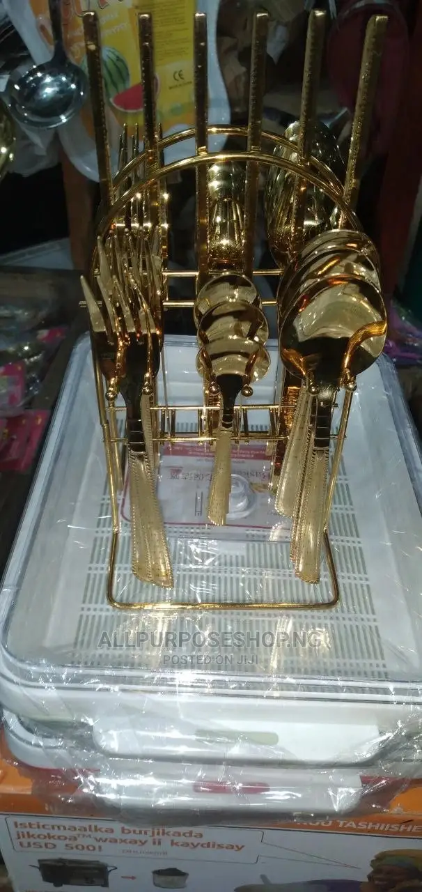 25pcs Gold Cutlery Set