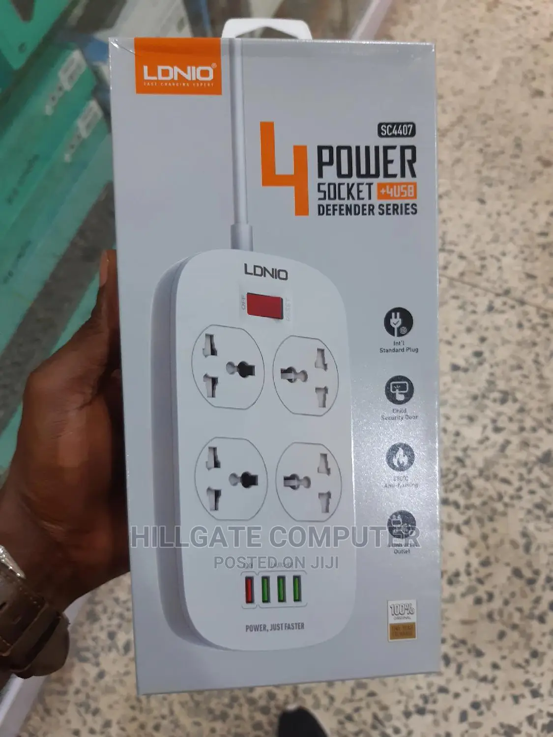 Ldnio SC4407 4 Power Socket + 4usb Defender Series