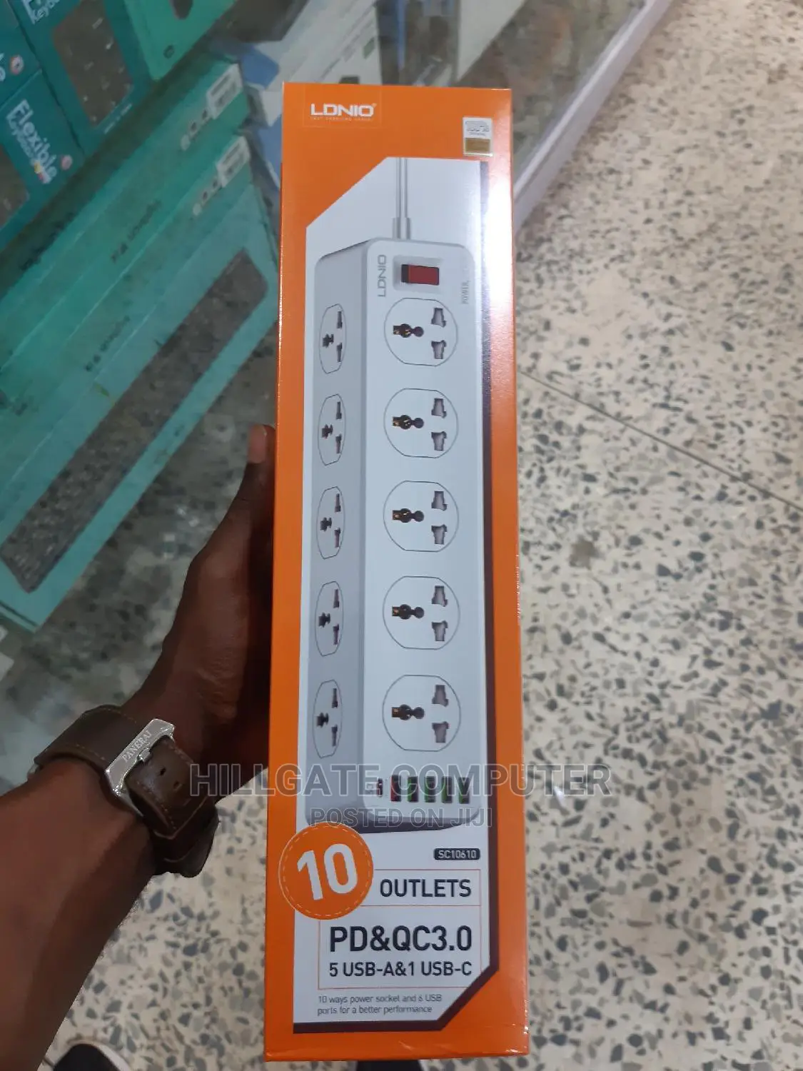 Ldnio Sc10610 2500w 10 Sockets + 4 Usb Ports, 1 Type-C