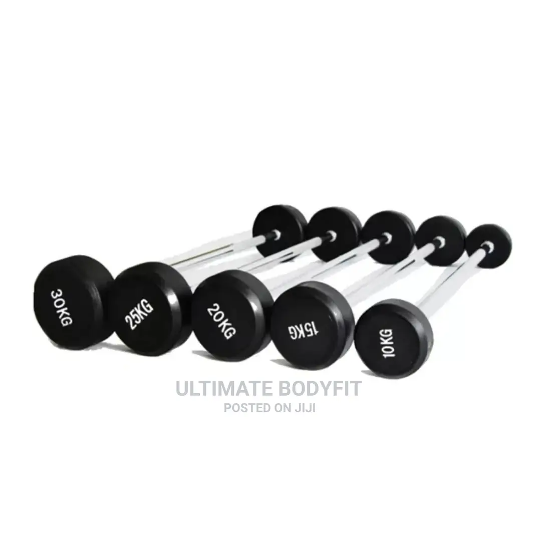 Brand New Rubber Barbell Straight Curl